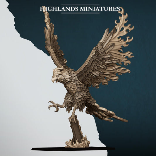 Highland Miniatures Fire or Ice Phoenix - Fantasy / D&D (Custom Order) - product image 2 of 3