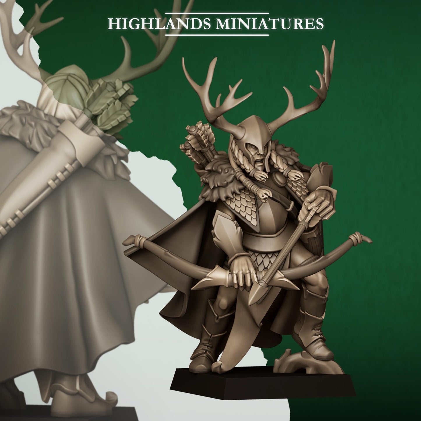 Highland Miniatures Feral Elf Highborn - Fantasy / D&D (Custom Order) - product image 2 of 2