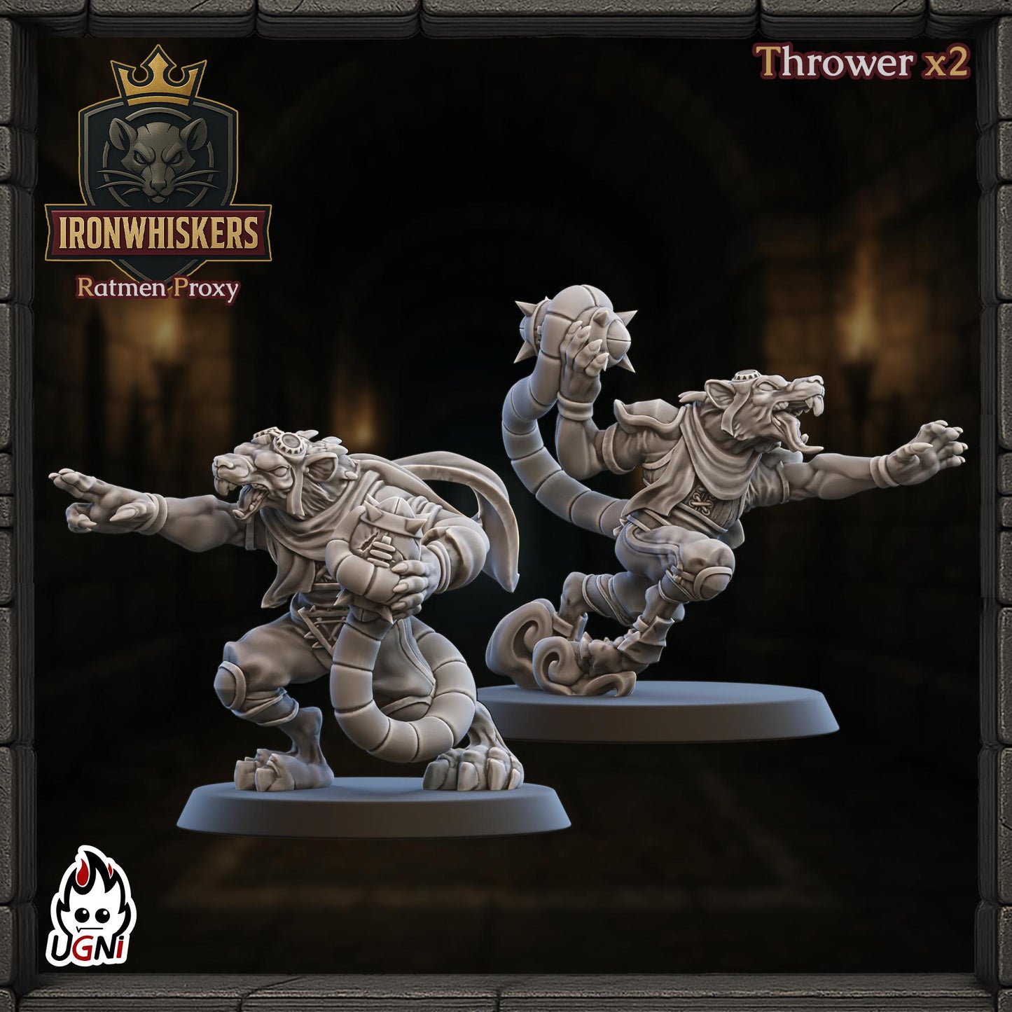 IronWhiskers Ratmen - Designed by UGNI Miniatures - Fantasy Football - product image 4 of 8