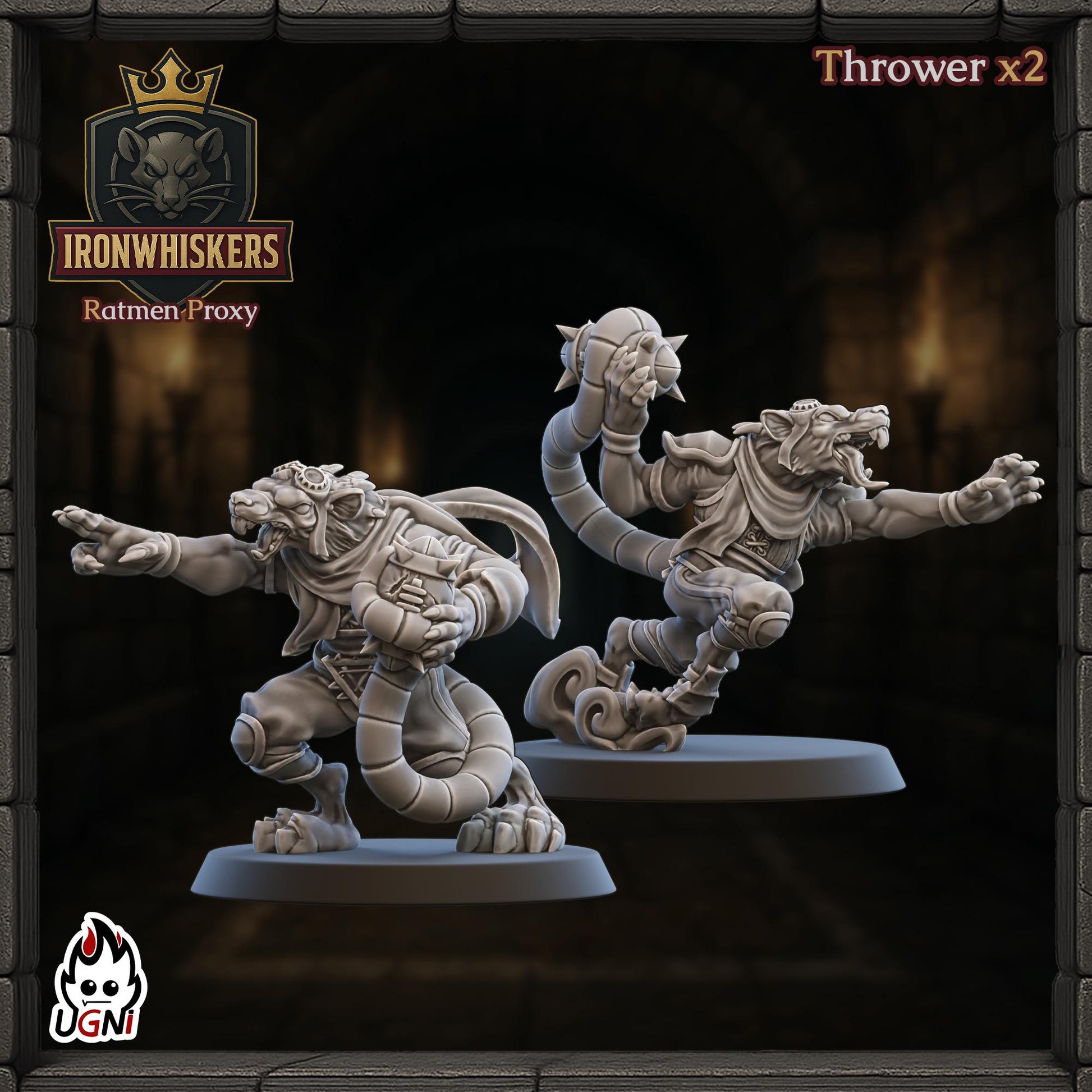 IronWhiskers Ratmen - Designed by UGNI Miniatures - Fantasy Football - product image 4 of 8