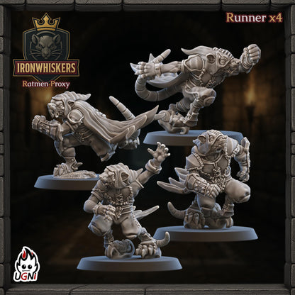 IronWhiskers Ratmen - Designed by UGNI Miniatures - Fantasy Football - product image 5 of 8