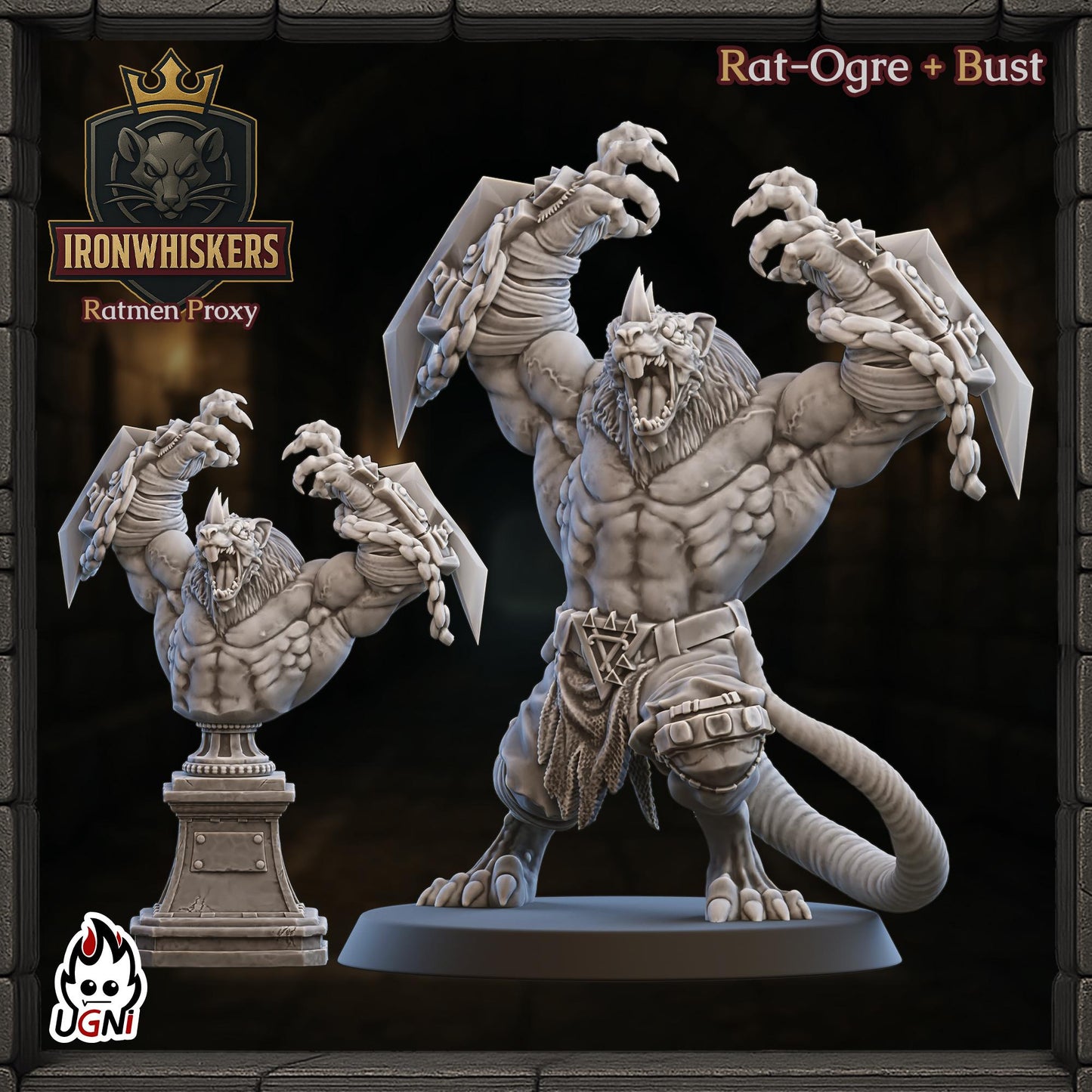 IronWhiskers Ratmen - Designed by UGNI Miniatures - Fantasy Football - product image 7 of 8