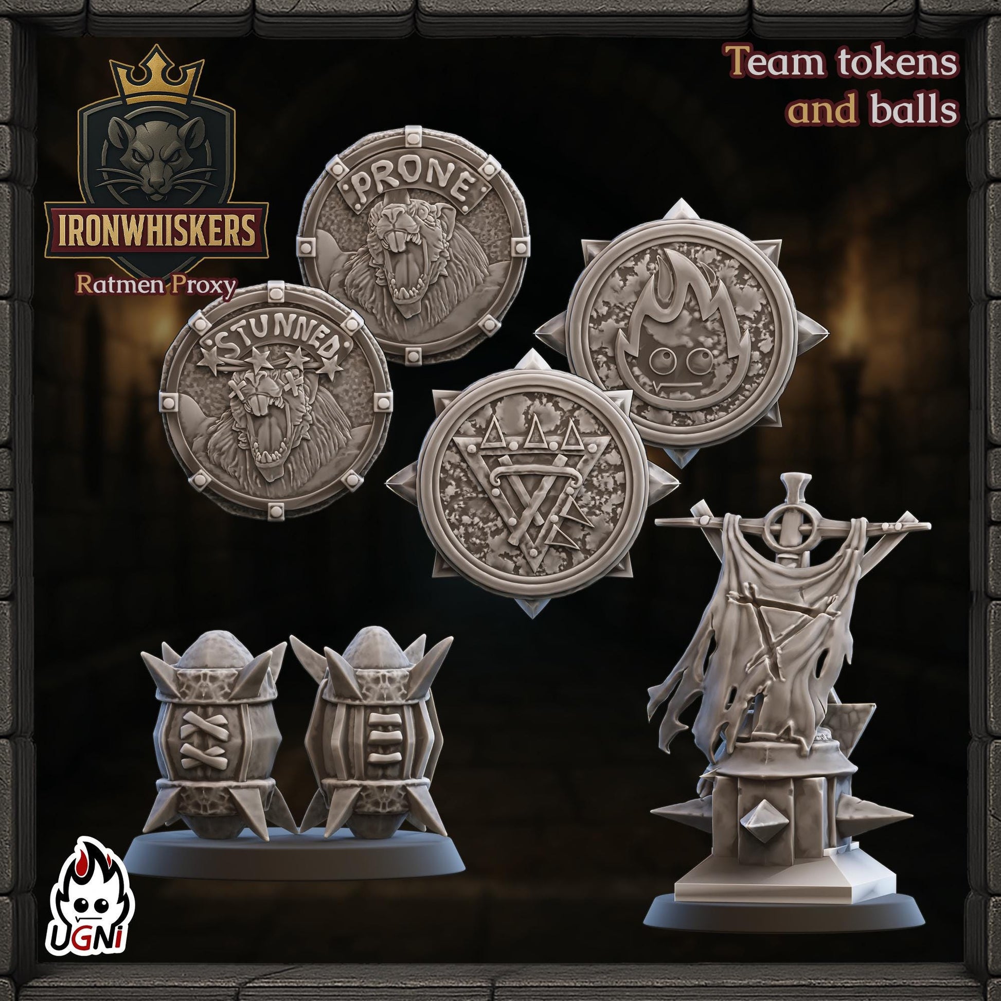 IronWhiskers Ratmen - Designed by UGNI Miniatures - Fantasy Football - product image 8 of 8