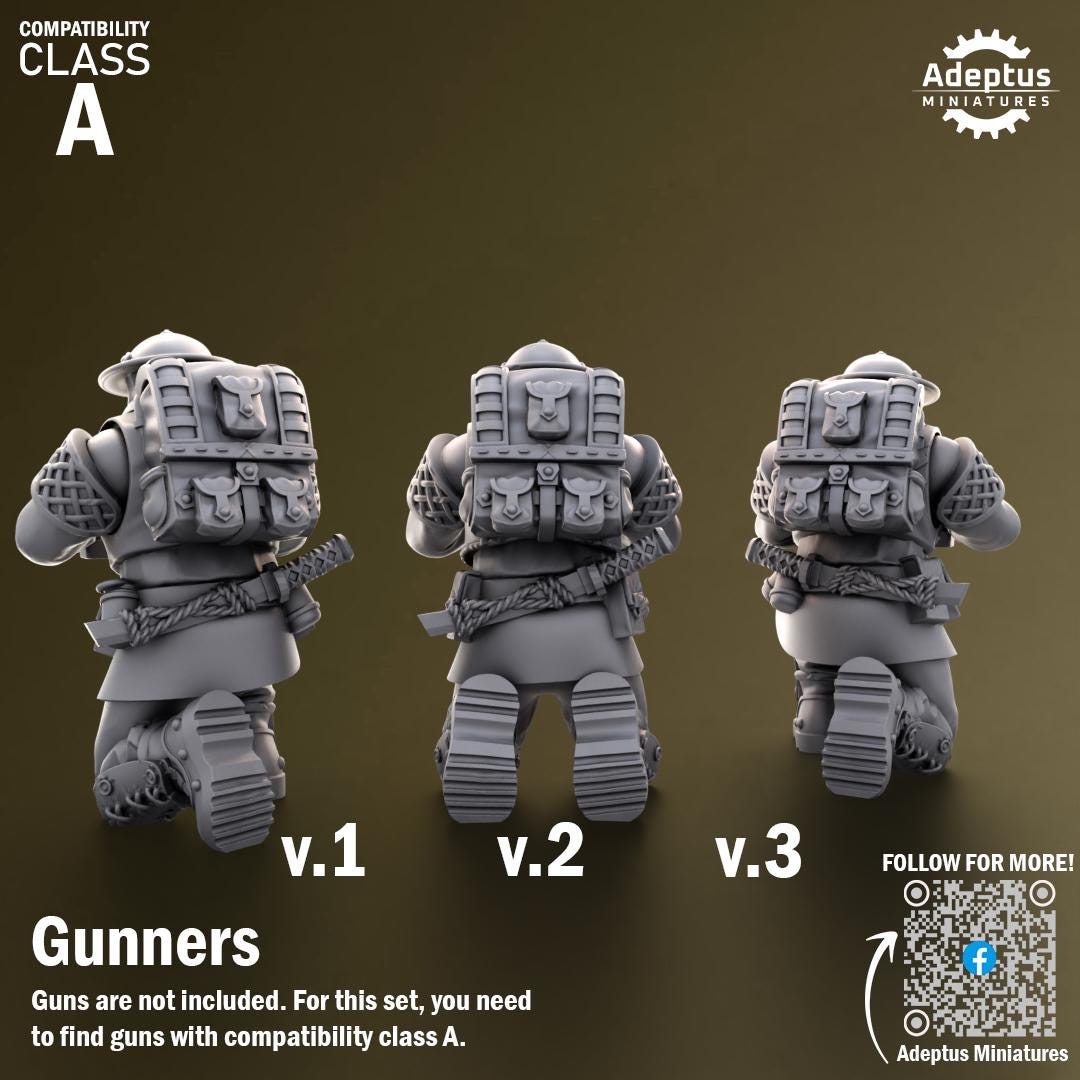 Adeptus Miniatures Sunclaw Heavy Weapons Teams x3 (Custom Order) - product image 4 of 8