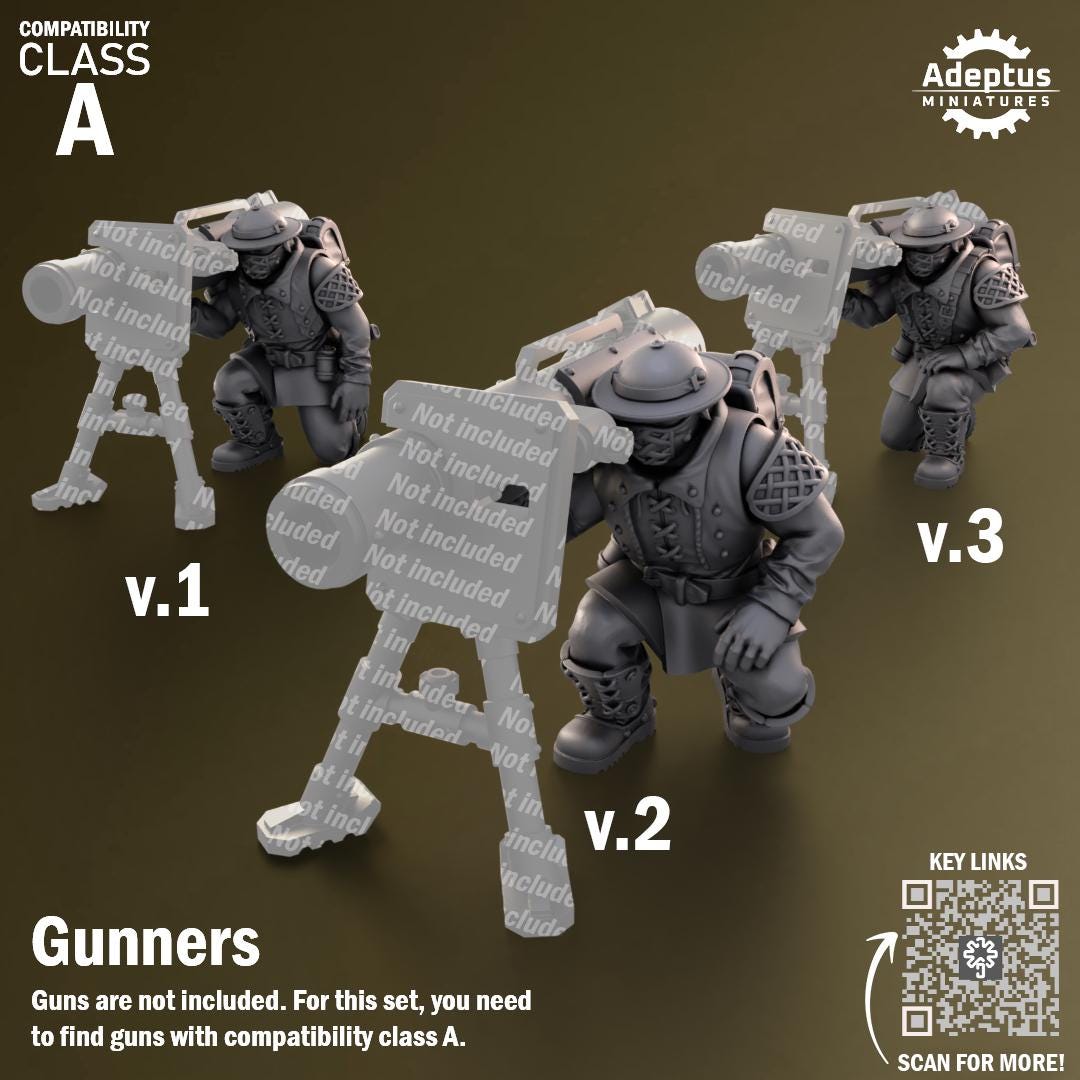 Adeptus Miniatures Sunclaw Heavy Weapons Teams x3 (Custom Order) - product image 5 of 8