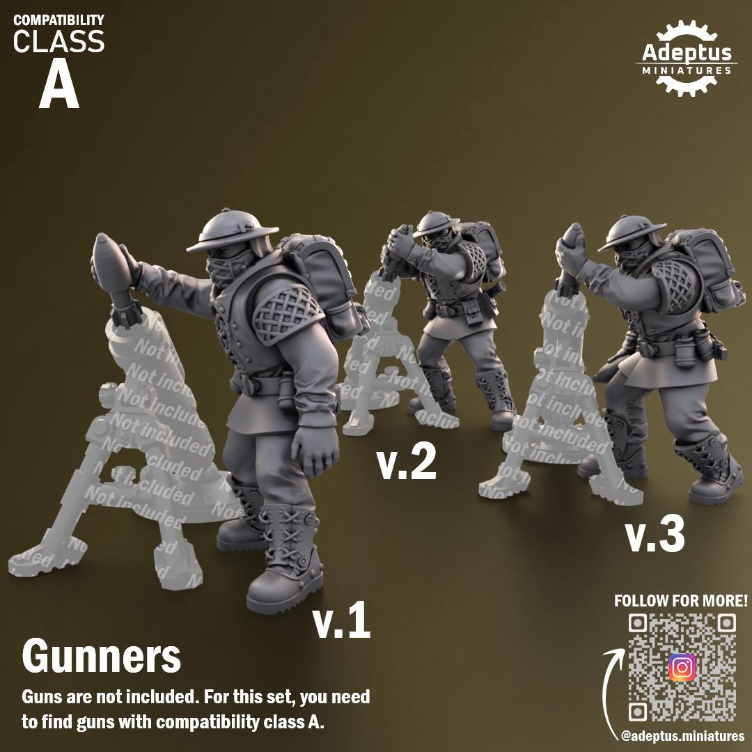 Adeptus Miniatures Sunclaw Heavy Weapons Teams x3 (Custom Order) - product image 6 of 8