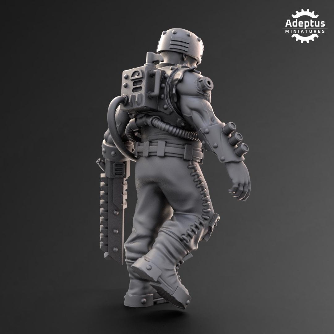 Adeptus Miniatures Cybernetic Soldier. Imperial Guard (Custom Order) - product image 3 of 3