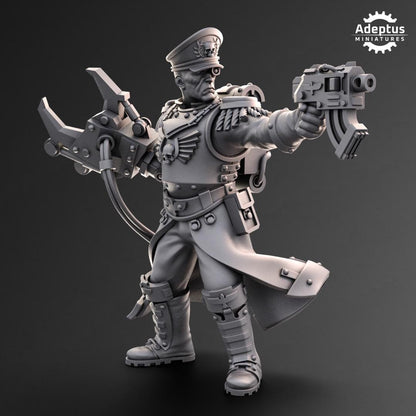 Adeptus Miniatures Commissar with Mechanical Arm. Imperial Guard (Custom Order) - product image 1 of 4