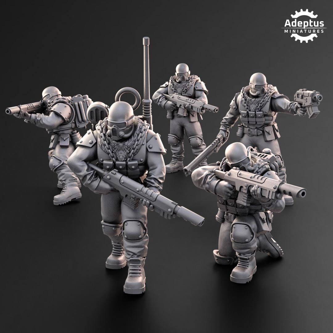 Adeptus Miniatures Spectre Regiment Infantry Squad (Custom Order) - product image 4 of 6