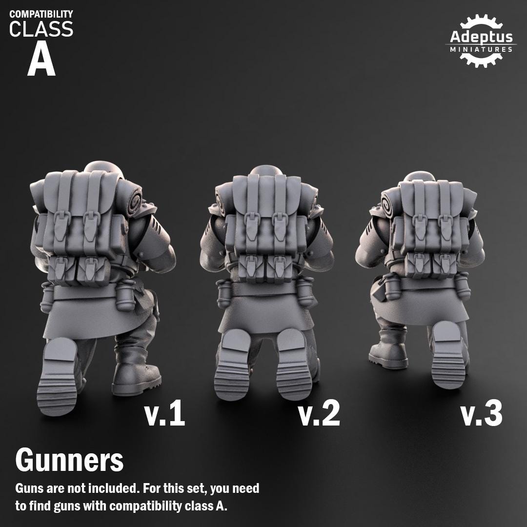 Adeptus Miniatures Ultima Troops Heavy Weapons Teams x3 (Custom Order) - product image 4 of 9