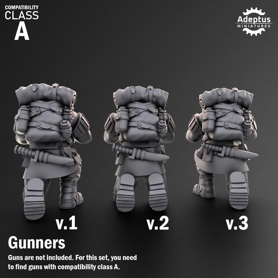 Adeptus Miniatures Khaleeth Regiment Heavy Weapons Teams x3 (Custom Order) - product image 4 of 9