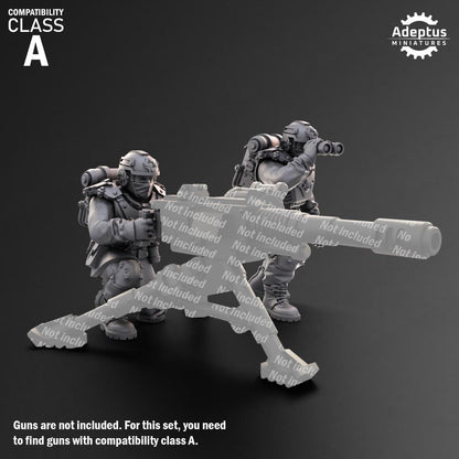 Adeptus Miniatures Dysorius Troops Heavy Weapons Teams x3 (Custom Order) - product image 2 of 8