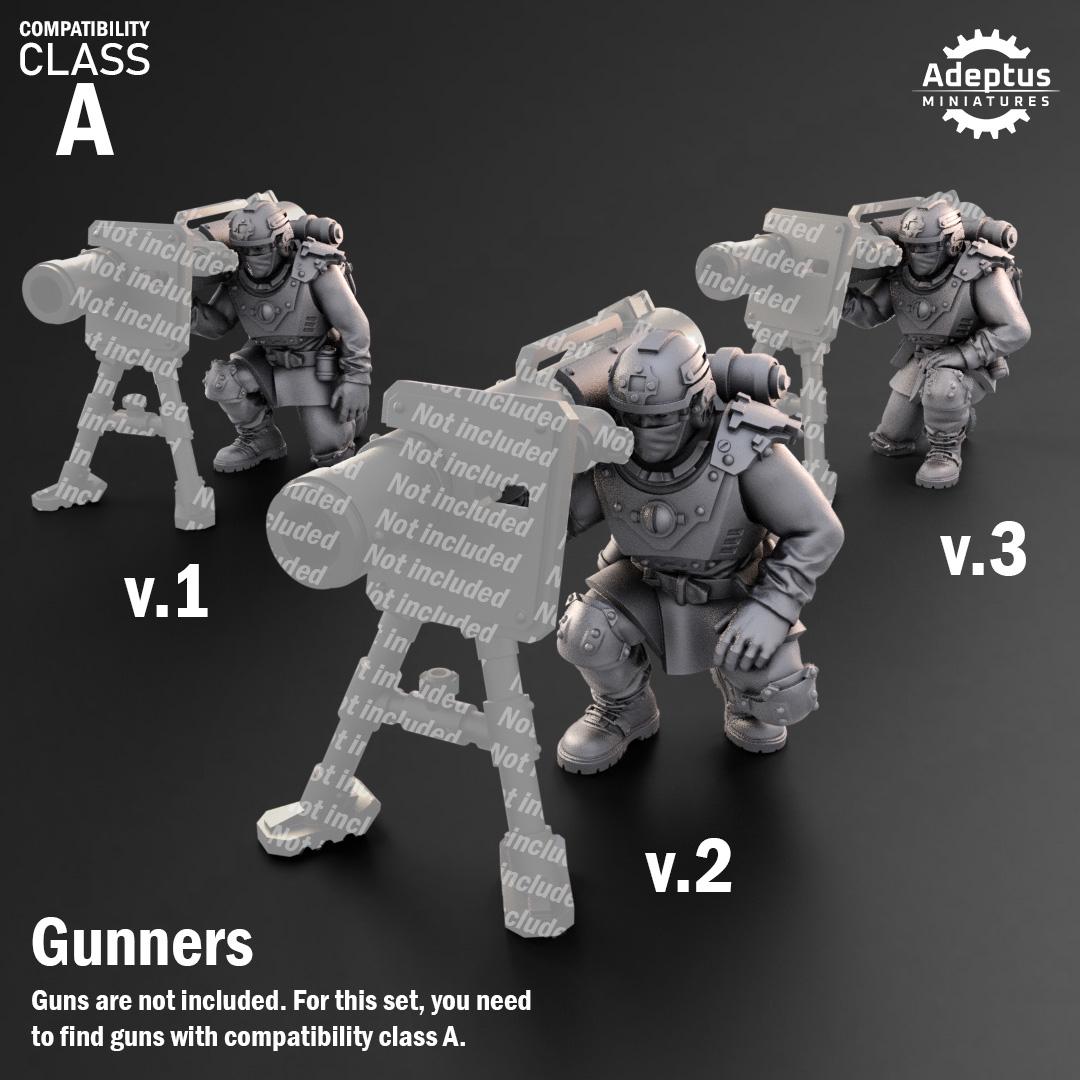Adeptus Miniatures Dysorius Troops Heavy Weapons Teams x3 (Custom Order) - product image 5 of 8