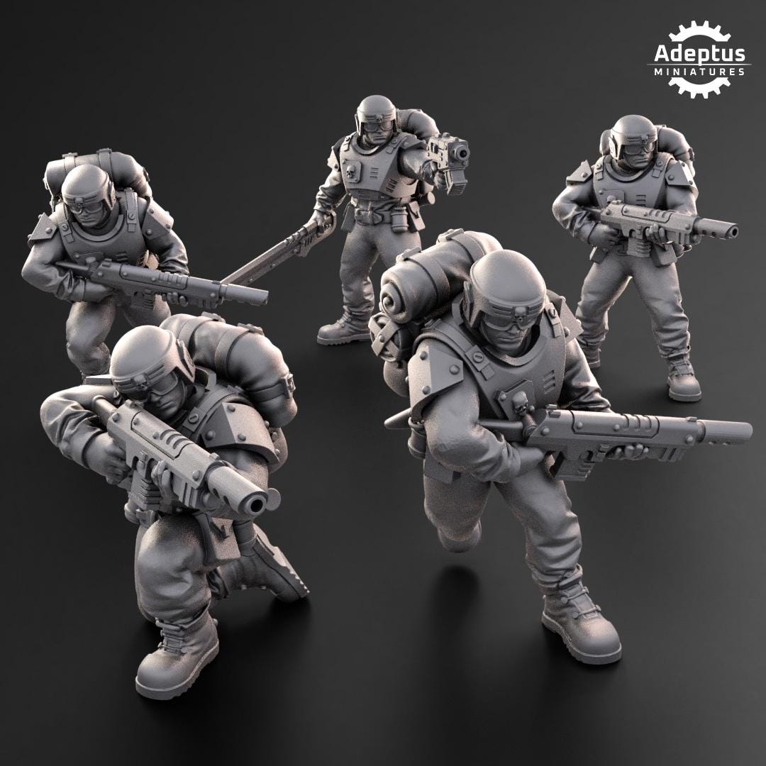 Adeptus Miniatures Warden Regiment Infantry Squad (Custom Order) - product image 4 of 5