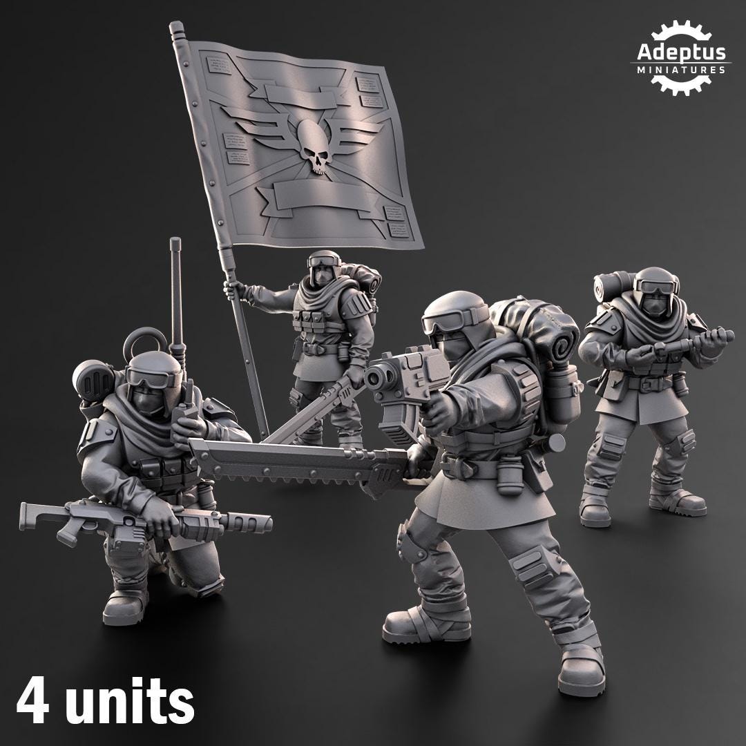 Adeptus Miniatures Khaleeth Regiment Command Squad (Custom Order) - product image 1 of 9