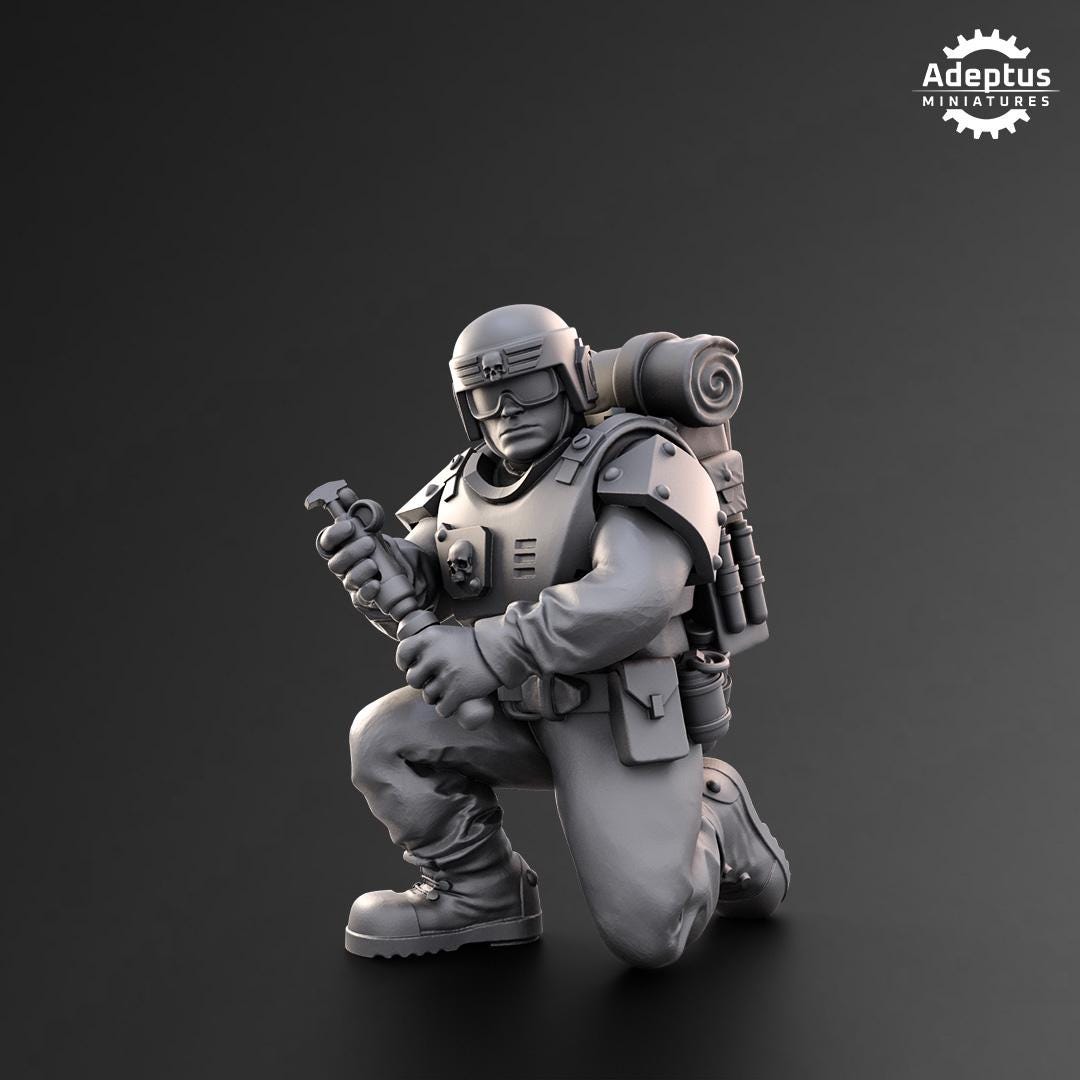 Adeptus Miniatures Warden Regiment Command Squad (Custom Order) - product image 4 of 9