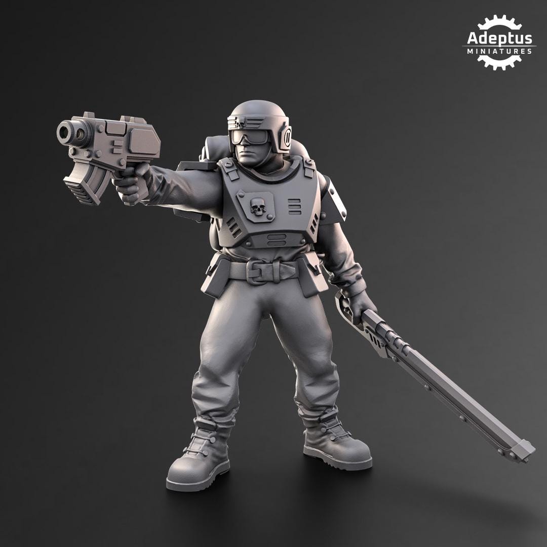 Adeptus Miniatures Warden Regiment Command Squad (Custom Order) - product image 6 of 9
