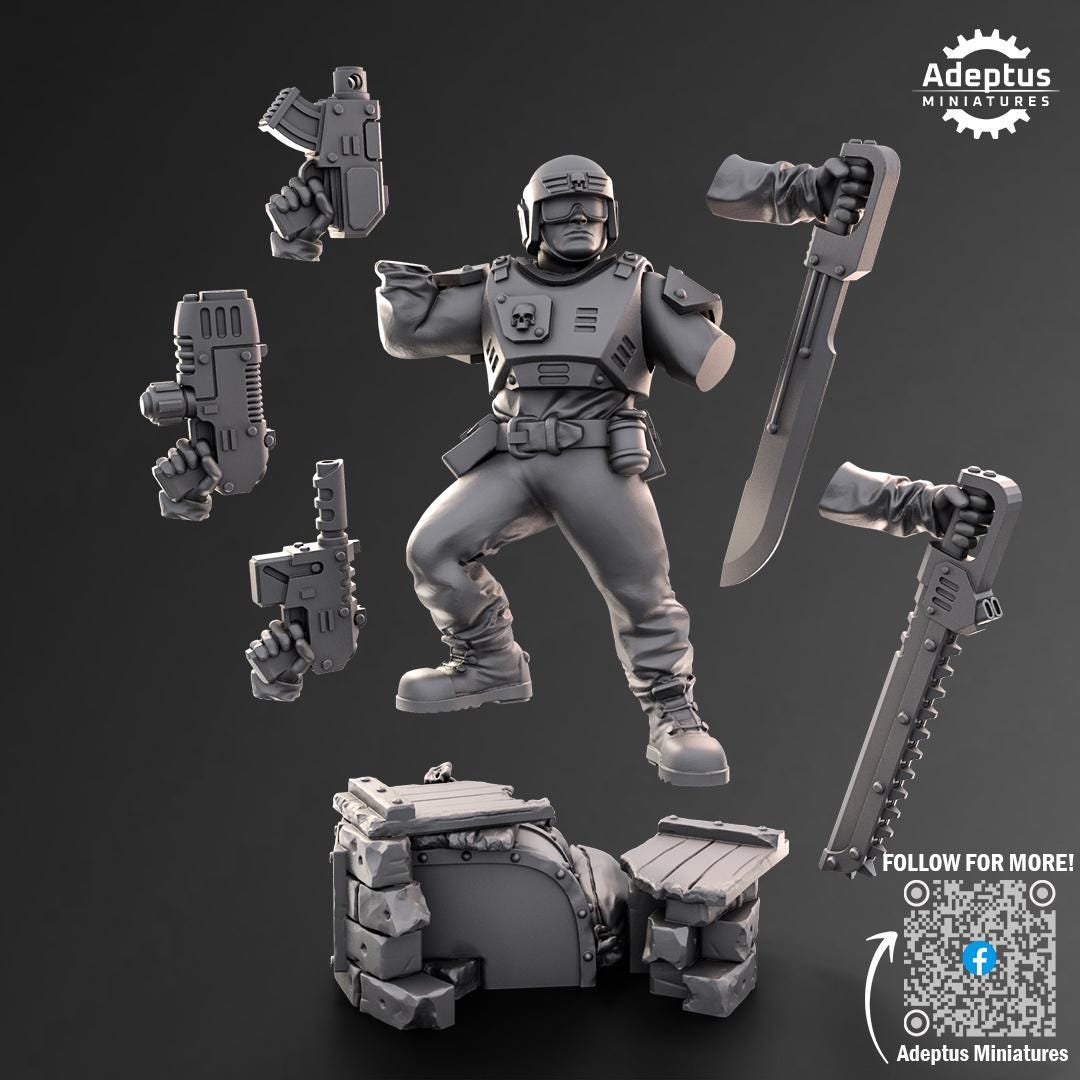 Adeptus Miniatures Warden Regiment Command Squad (Custom Order) - product image 9 of 9