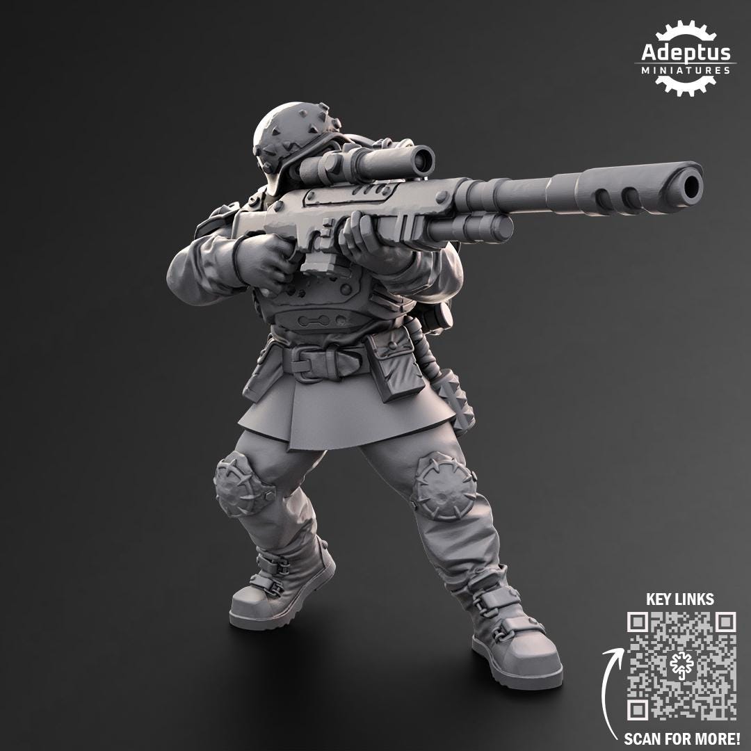 Adeptus Miniatures The Sons of Iron. Snipers Renegades and Heretics (Custom Order) - product image 5 of 6