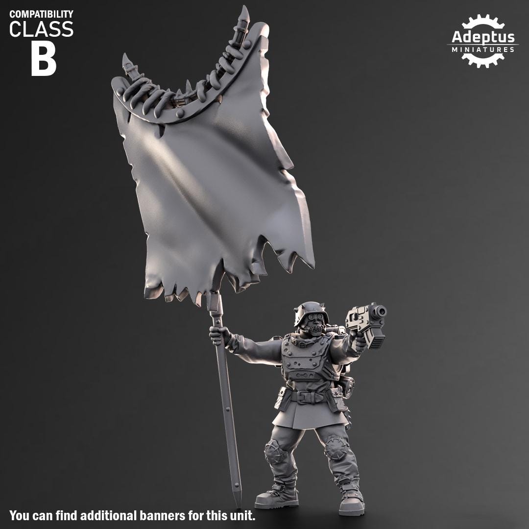 Adeptus Miniatures Sons of Iron. Command Squad Renegades and Heretics (Custom Order) - product image 2 of 8