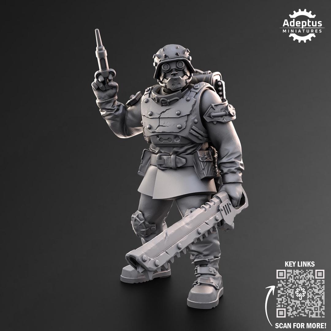 Adeptus Miniatures Sons of Iron. Command Squad Renegades and Heretics (Custom Order) - product image 4 of 8
