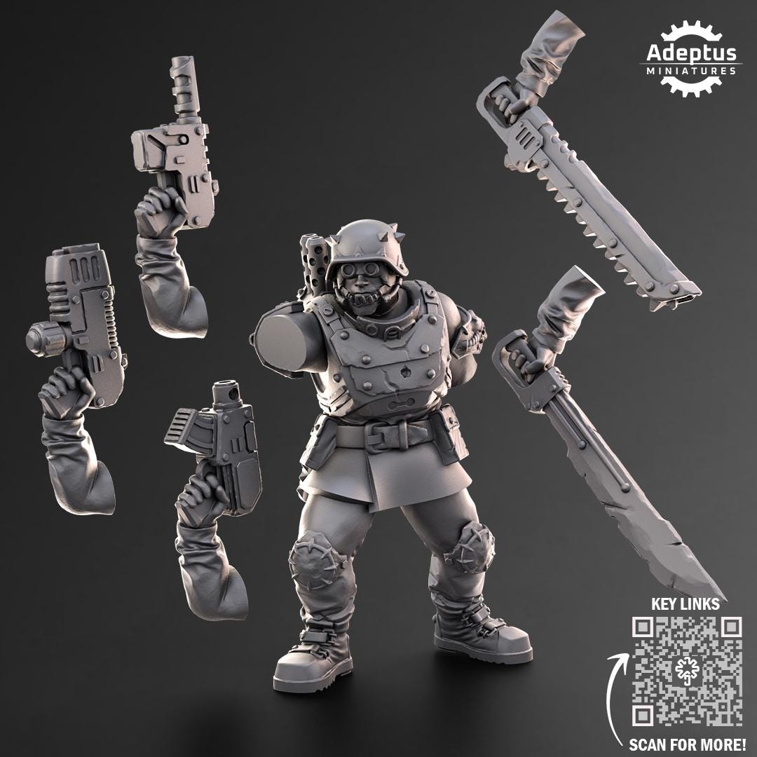 Adeptus Miniatures Sons of Iron. Command Squad Renegades and Heretics (Custom Order) - product image 7 of 8
