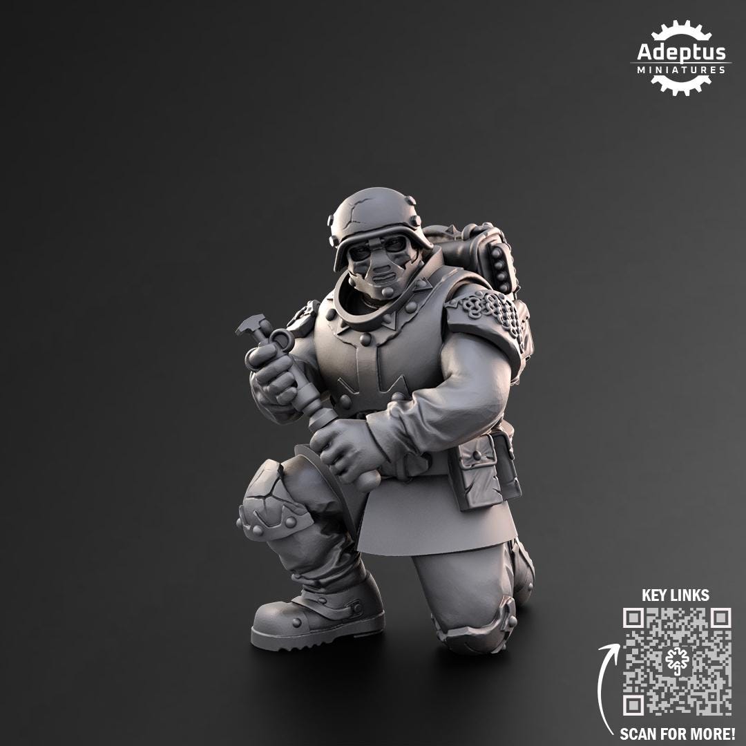 Adeptus Miniatures Varrox Regiment. Command Squad Renegades and Heretics (Custom Order) - product image 4 of 8