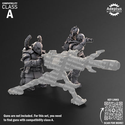 Adeptus Miniatures Dark Krocs. Renegades and Heretics Heavy Weapons Teams x3 (Custom Order) - product image 2 of 9