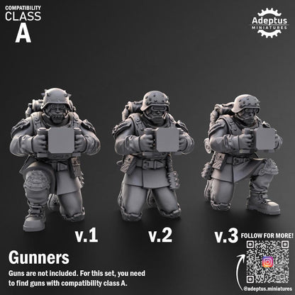 Adeptus Miniatures The Sons of Iron. Renegades and Heretics Heavy Weapons Teams x3 (Custom Order) - product image 3 of 9