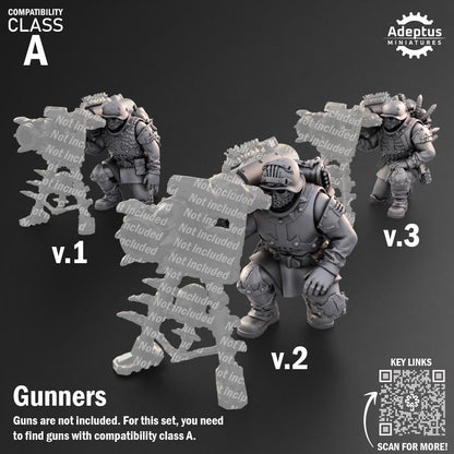 Adeptus Miniatures Varrox Regiment. Renegades and Heretics Heavy Weapons Teams x3 (Custom Order) - product image 5 of 9