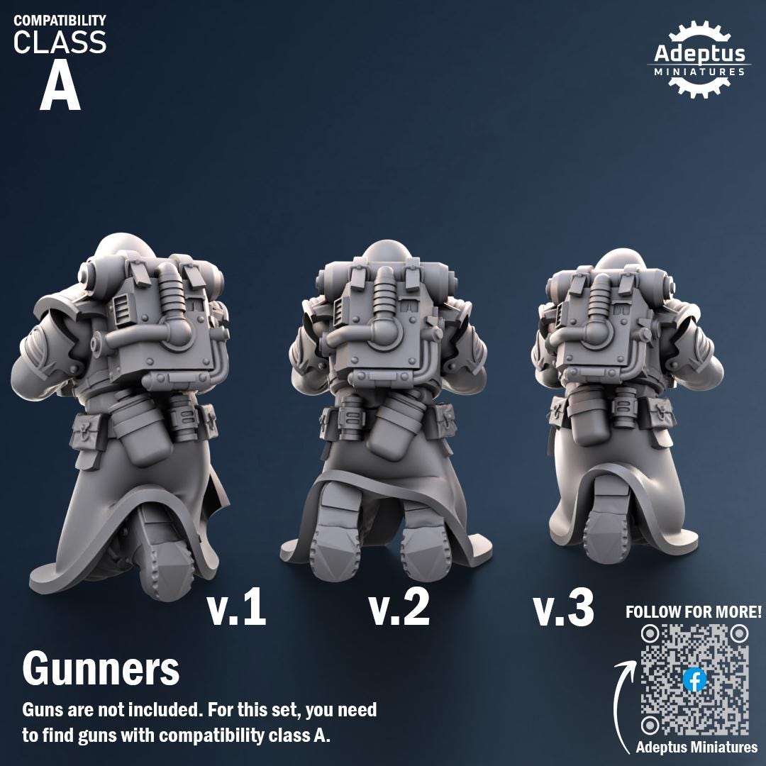 Adeptus Miniatures Janissaries Regiment Heavy Weapons Teams x3 (Custom Order) - product image 4 of 8