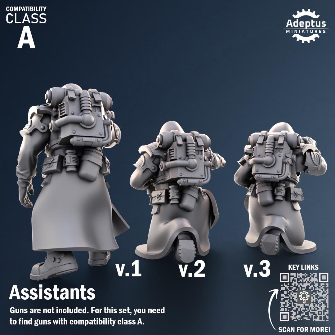 Adeptus Miniatures Janissaries Regiment Heavy Weapons Teams x3 (Custom Order) - product image 8 of 8
