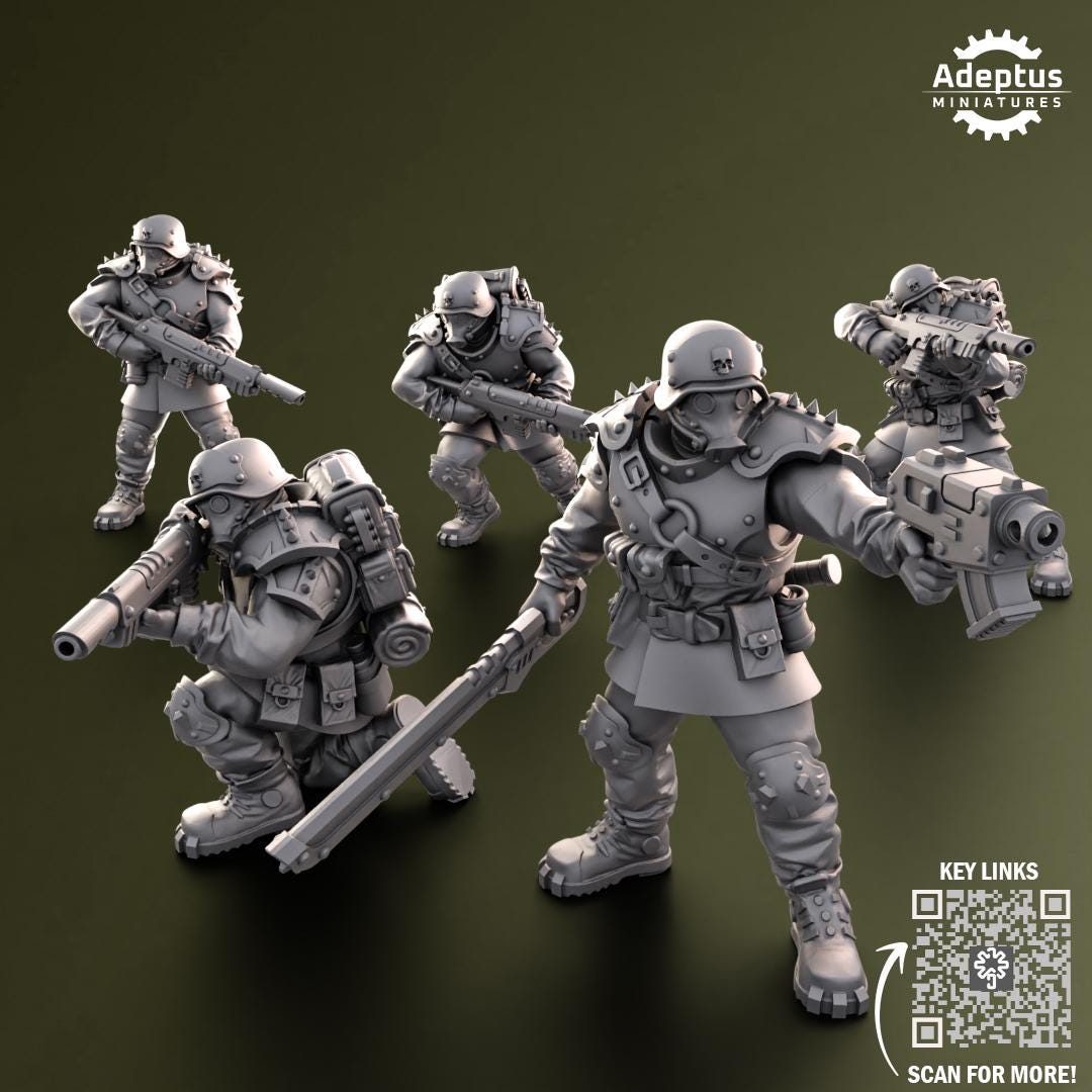 Adeptus Miniatures Grimstone Legion Infantry Squad (Custom Order) - product image 2 of 6