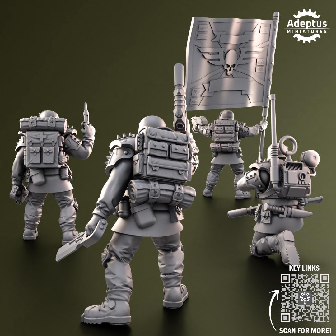 Adeptus Miniatures Grimstone Legion Command Squad (Custom Order) - product image 2 of 10