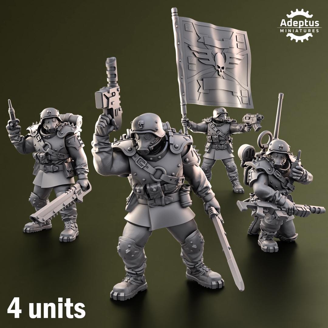 Adeptus Miniatures Grimstone Legion Command Squad (Custom Order) - product image 1 of 10