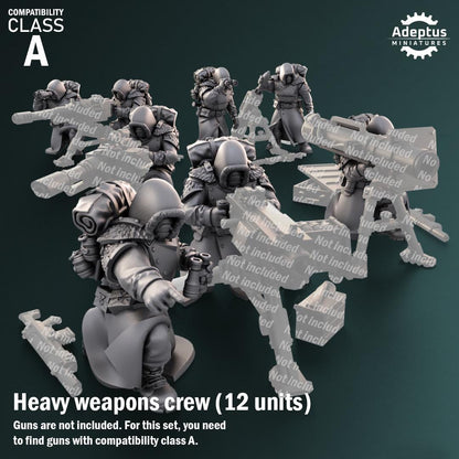 Adeptus Miniatures Frostguard Regiment Heavy Weapons Teams x3 (Custom Order) - product image 1 of 8