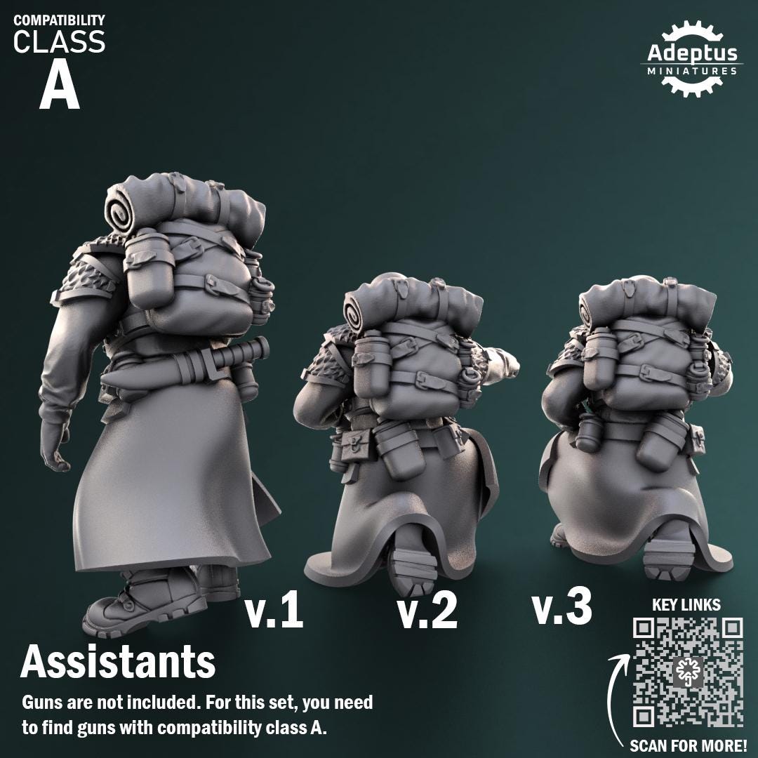 Adeptus Miniatures Frostguard Regiment Heavy Weapons Teams x3 (Custom Order) - product image 8 of 8