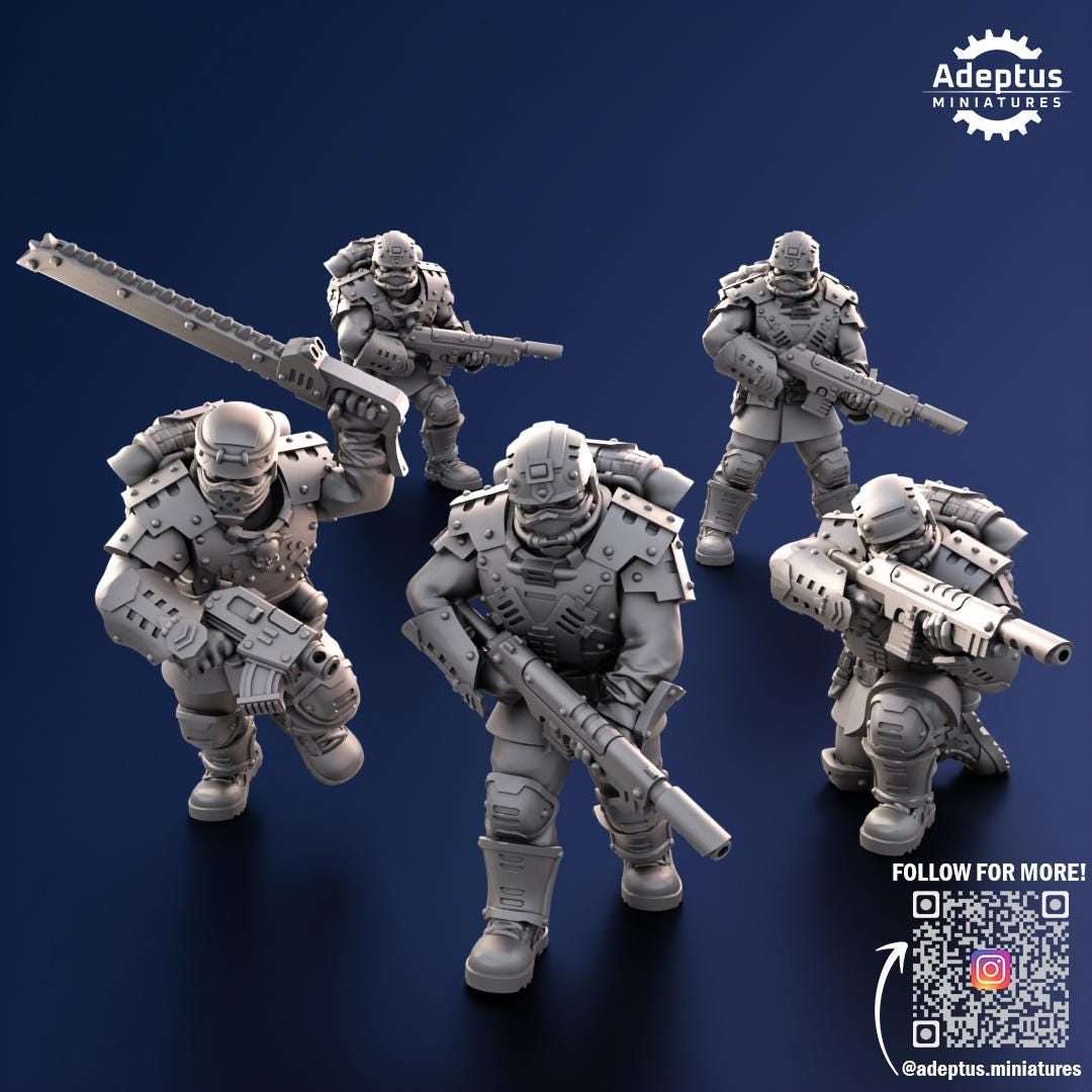 Adeptus Miniatures Steelstorm Regiment Infantry Squad (Custom Order) - product image 4 of 7