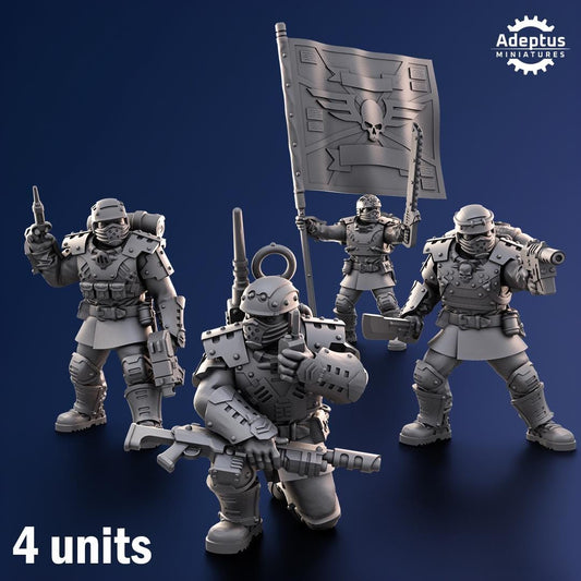 Adeptus Miniatures Steelstorm Regiment Command Squad (Custom Order) - product image 1 of 10