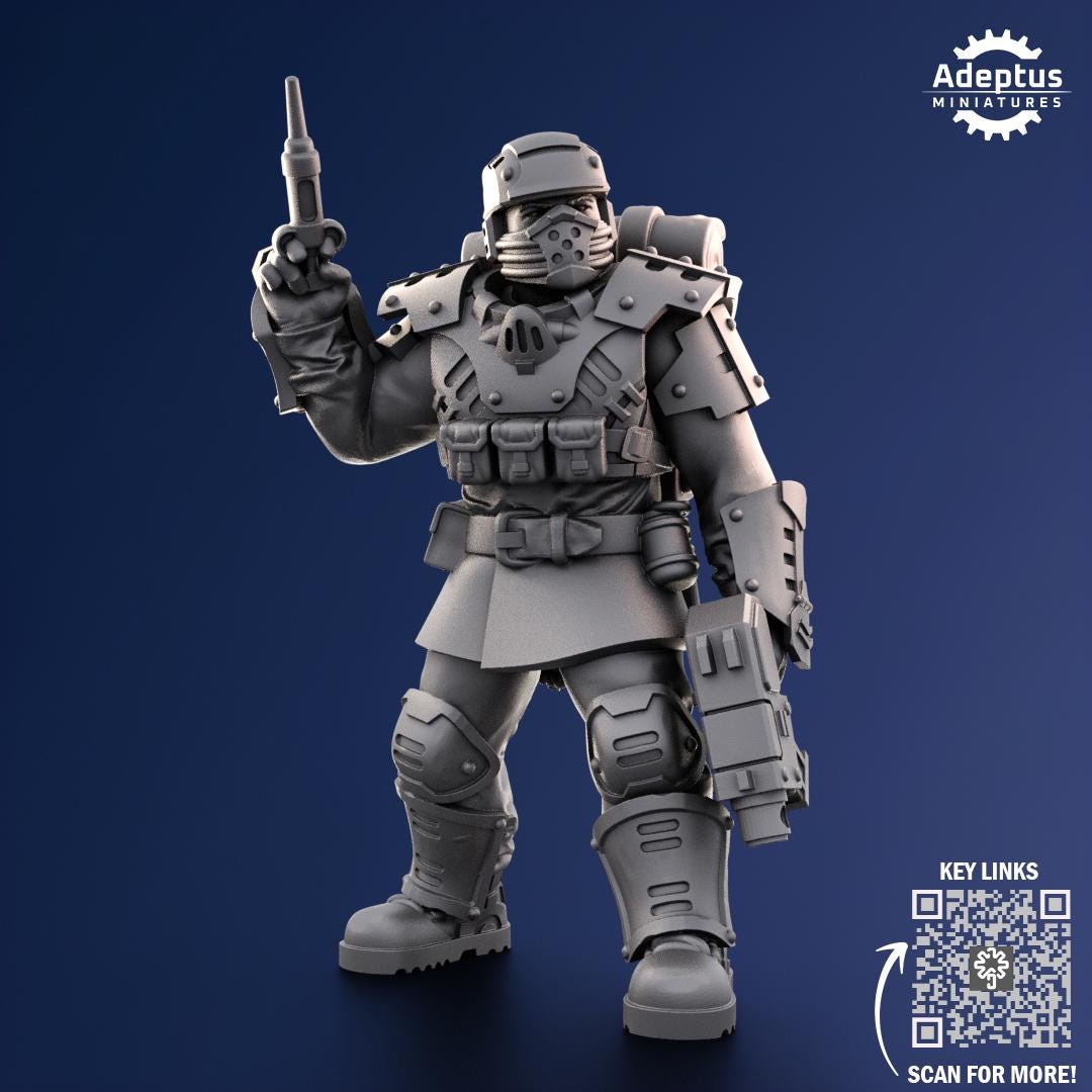 Adeptus Miniatures Steelstorm Regiment Command Squad (Custom Order) - product image 4 of 10