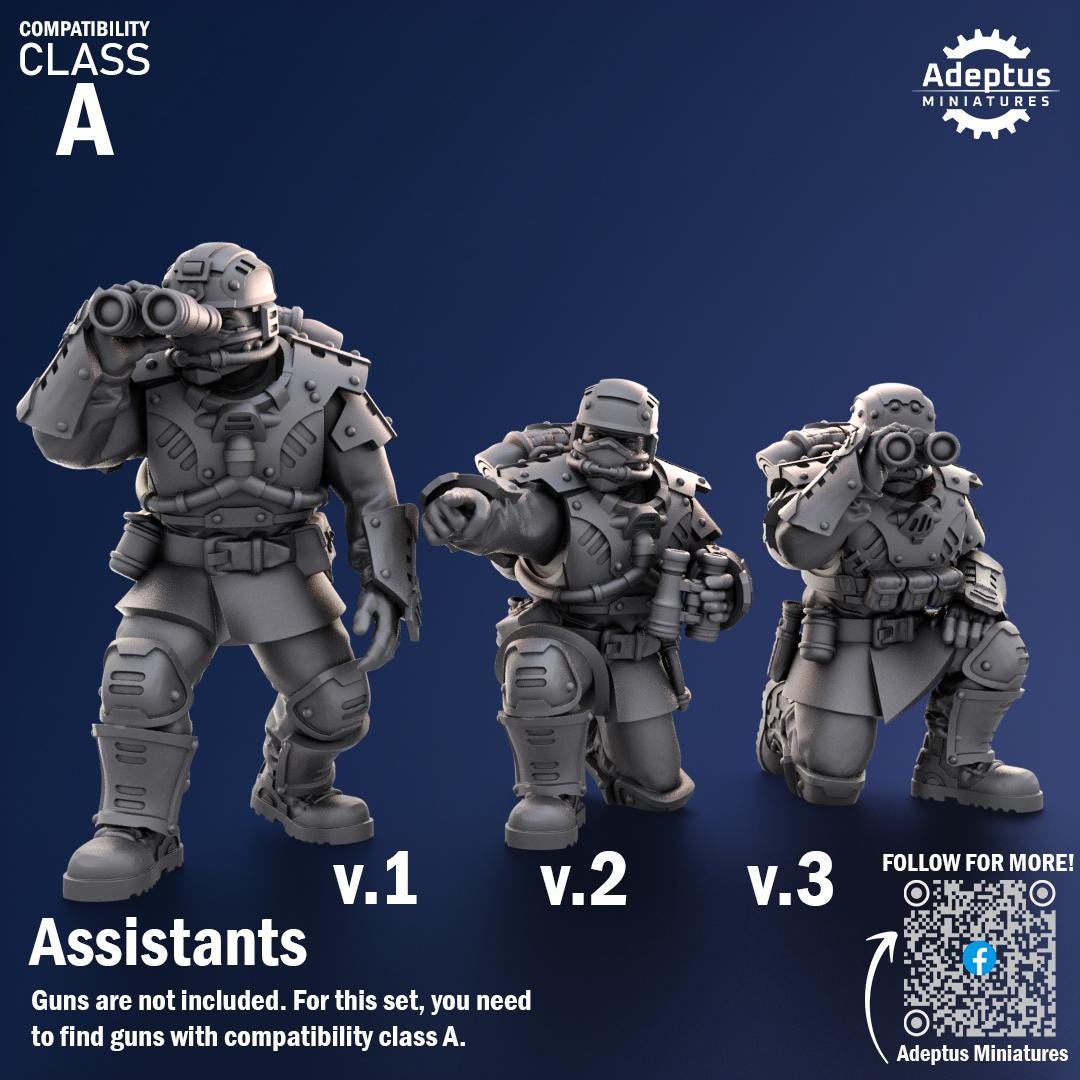 Adeptus Miniatures Steelstorm Regiment Heavy Weapons Teams x3 (Custom Order) - product image 7 of 8