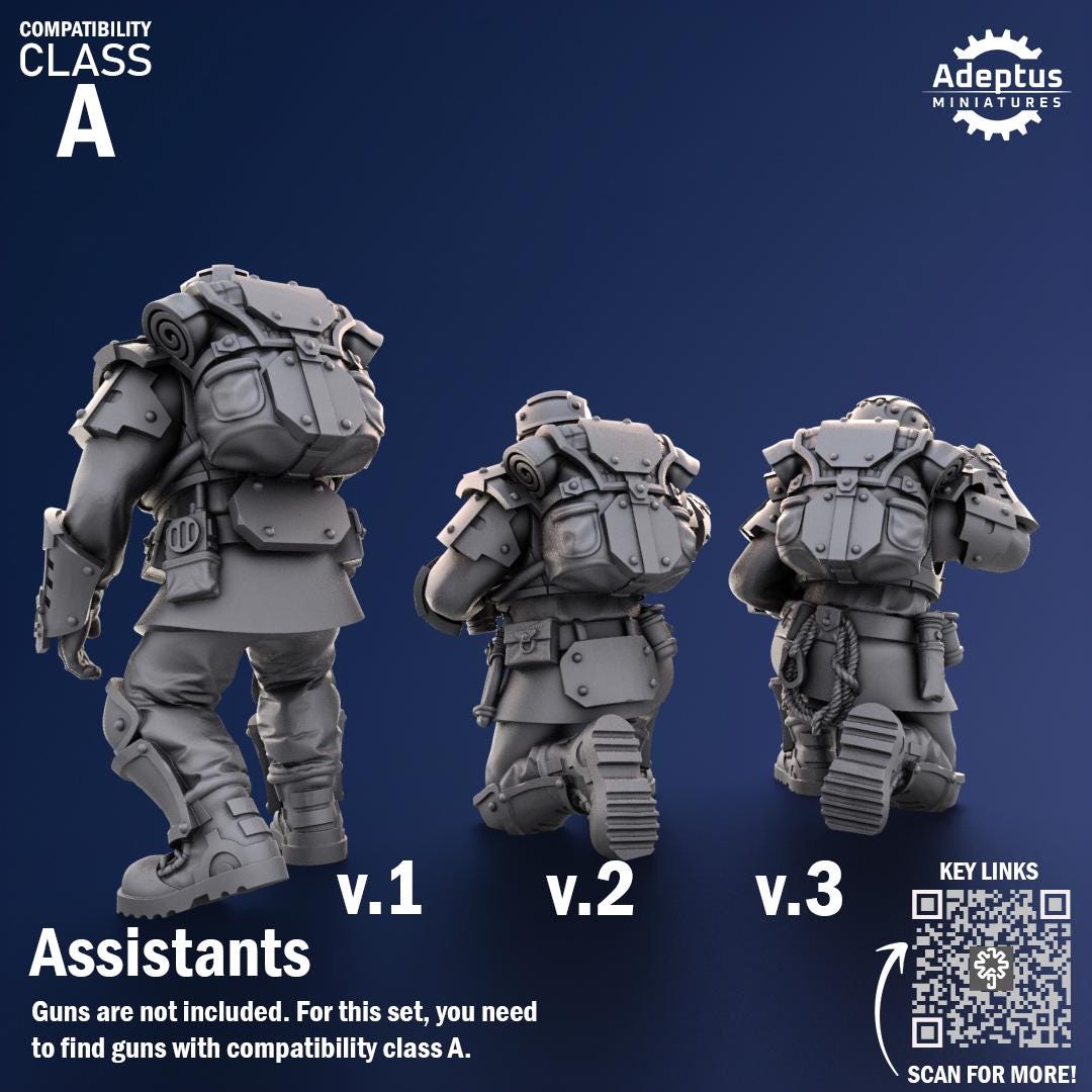 Adeptus Miniatures Steelstorm Regiment Heavy Weapons Teams x3 (Custom Order) - product image 8 of 8