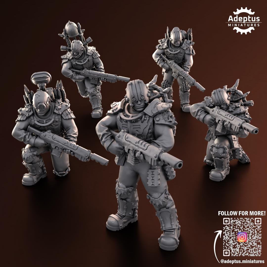 Adeptus Miniatures Shattered Legion. Renegades and Heretics Infantry Squad (Custom Order) - product image 6 of 10