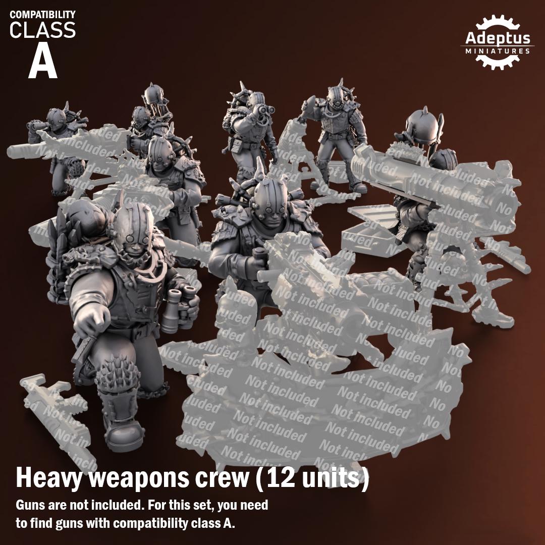 Adeptus Miniatures Shattered Legion. Renegades and Heretics Heavy Weapons Teams x3 (Custom Order) - product image 1 of 8