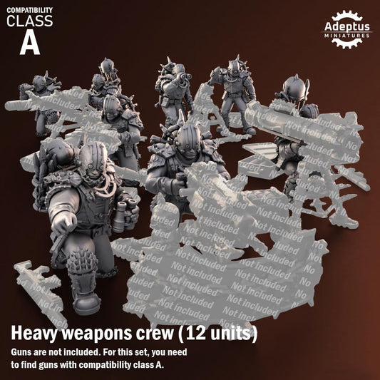 Adeptus Miniatures Shattered Legion. Renegades and Heretics Heavy Weapons Teams x3 (Custom Order) - product image 1 of 8