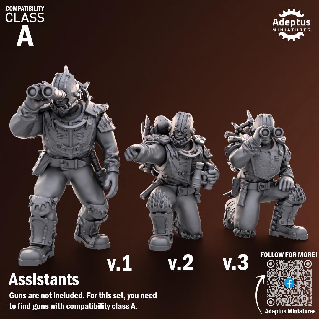Adeptus Miniatures Shattered Legion. Renegades and Heretics Heavy Weapons Teams x3 (Custom Order) - product image 7 of 8