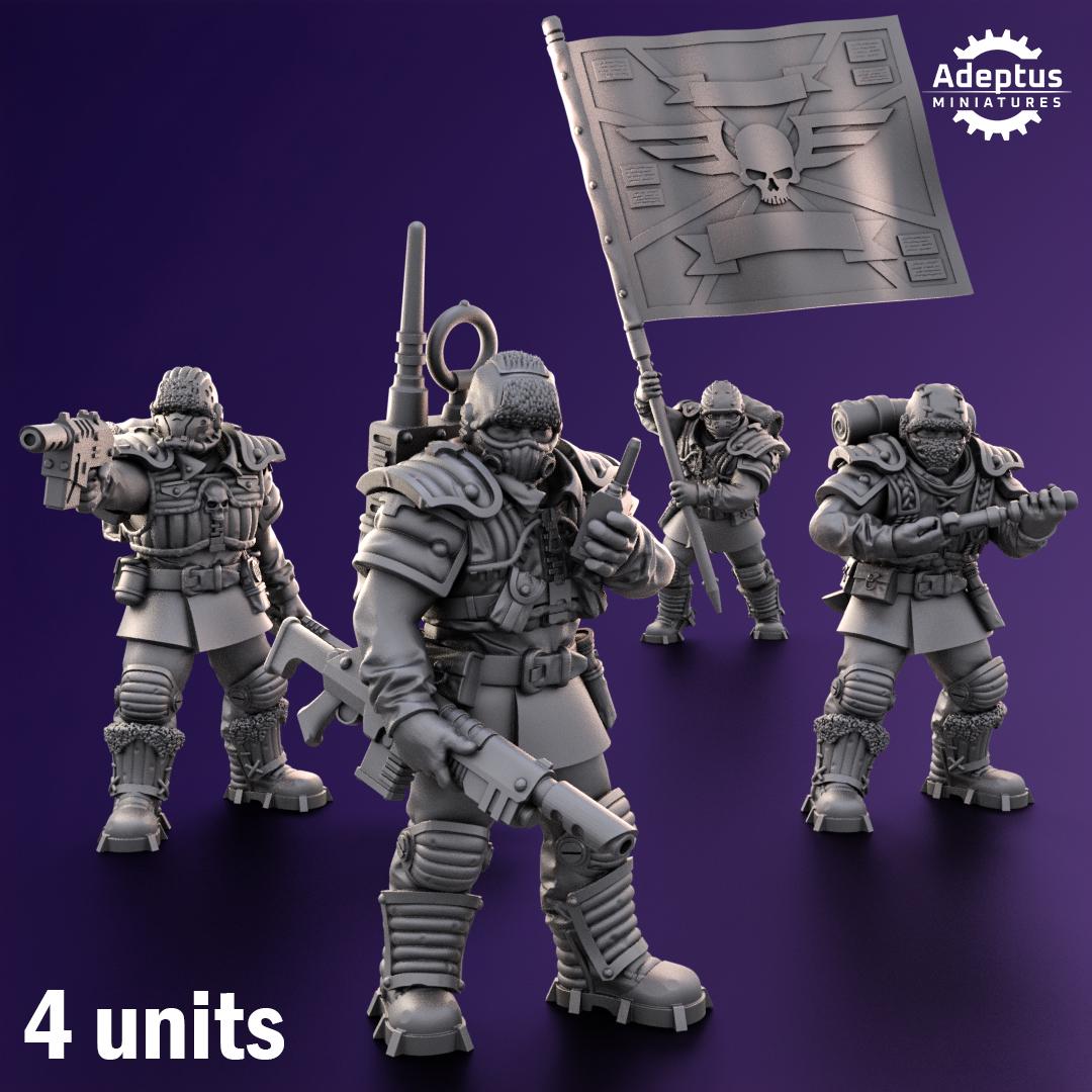 Adeptus Miniatures Stormworn Troops Command Squad (Custom Order) - product image 1 of 10