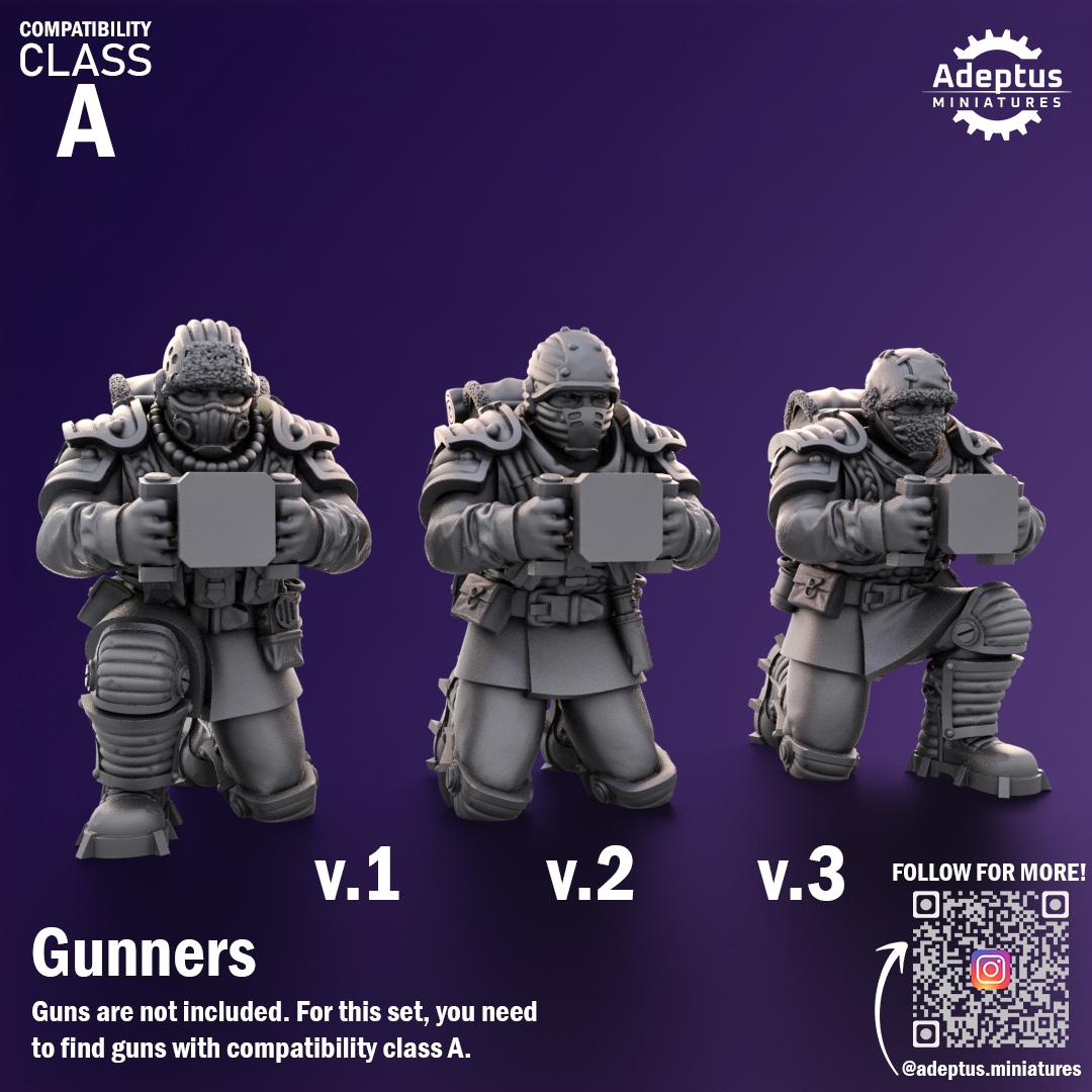 Adeptus Miniatures Stormworn Troops Heavy Weapons Teams x3 (Custom Order) - product image 3 of 8
