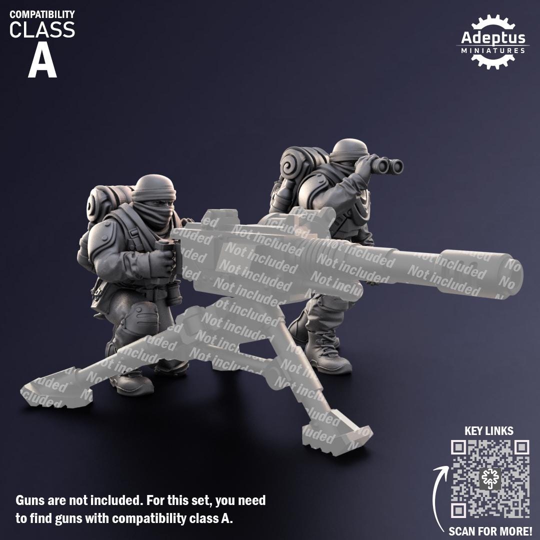 Adeptus Miniatures Sandshroud Battalion Heavy Weapons Teams x3 (Custom Order) - product image 2 of 8