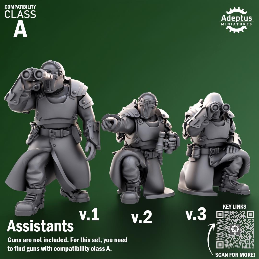 Adeptus Miniatures Crusaders Covenant Heavy Weapons Teams x3 (Custom Order) - product image 7 of 8
